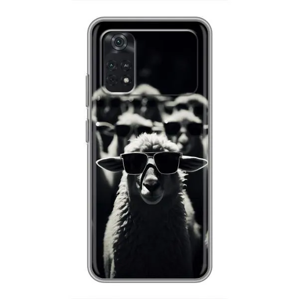 Чохол з принтом «Овечка в окулярах» для Xiaomi POCO M4 Pro 4G