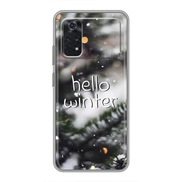 Чехол с принтом «Hello winter» для Xiaomi POCO M4 Pro 4G