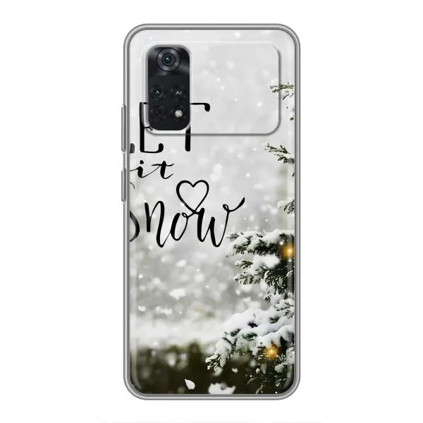 Чехол с принтом «Let it snow» для Xiaomi POCO M4 Pro 4G