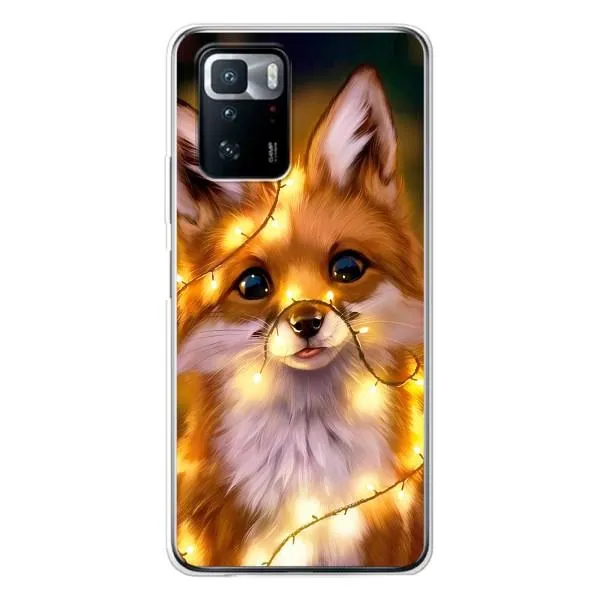 Чехол с принтом «Лисичка в гирляндах» для Xiaomi POCO X3 GT