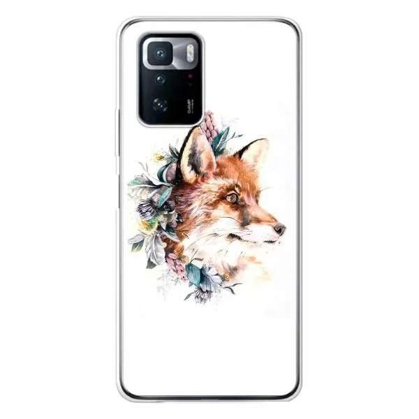 Чехол с принтом «Лисичка в цветочках» для Xiaomi POCO X3 GT