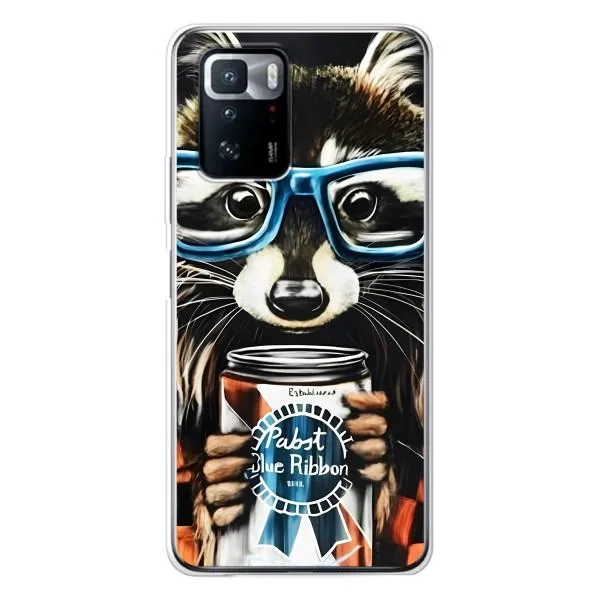 Чехол с принтом «Енот с банкой» для Xiaomi POCO X3 GT