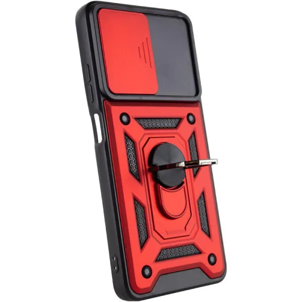 Чехол Ummi Camshield Serge Ring для Xiaomi Poco X4 GT — Красный — фото 3