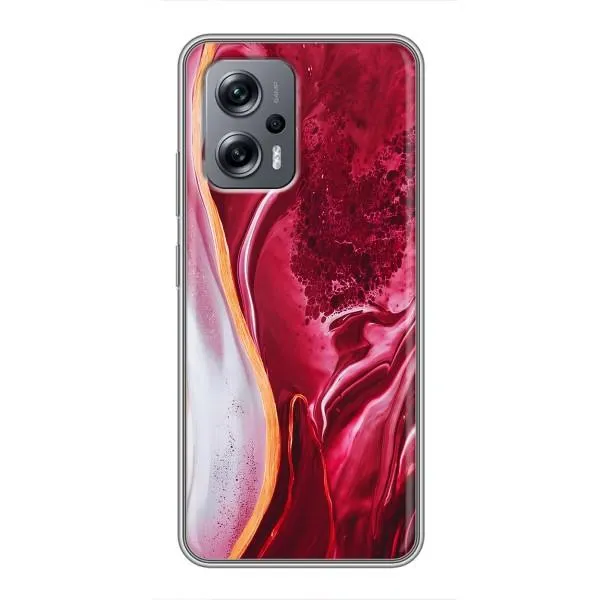 Чехол с принтом «Мрамор красный» для Xiaomi POCO X4 GT