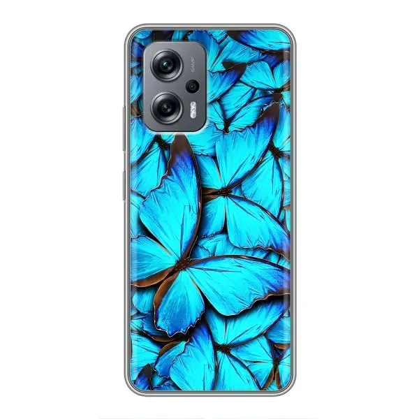 Чехол с принтом «Синие бабочки» для Xiaomi POCO X4 GT