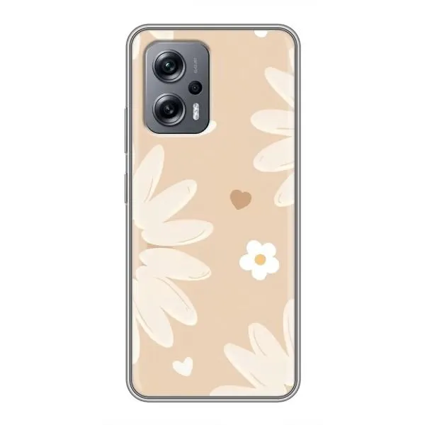 Чехол с принтом «Бежевые цветы» для Xiaomi POCO X4 GT
