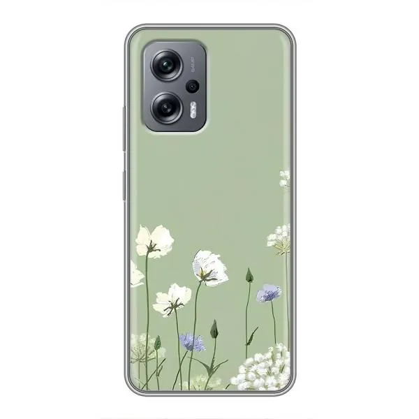 Чехол с принтом «Цветы на зеленом» для Xiaomi POCO X4 GT