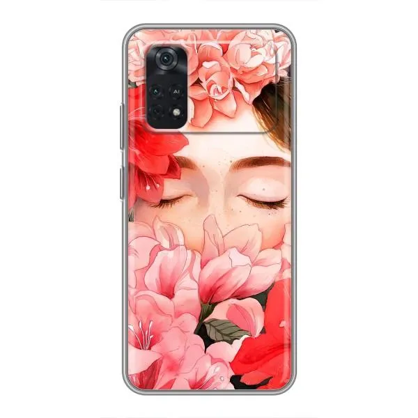 Чехол с принтом «Глаза в цветах» для Xiaomi POCO X4 Pro 5G