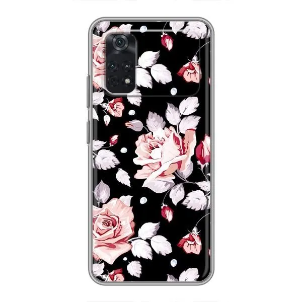 Чехол с принтом «Цветочки на черном» для Xiaomi POCO X4 Pro 5G