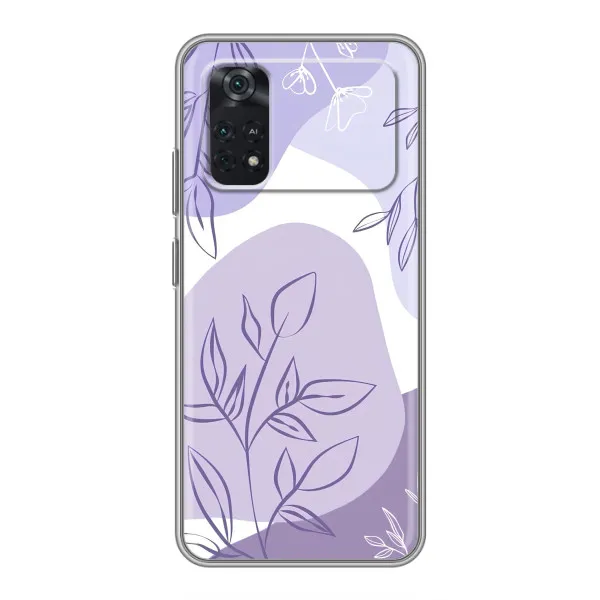 Чохол з принтом «Фіолетове листя абстракція» для Xiaomi POCO X4 Pro 5G