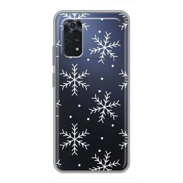 Чехол с принтом «Белые снежинки» для Xiaomi POCO X4 Pro 5G Чехол с принтом «Белые снежинки» для Xiaomi POCO X4 Pro 5G