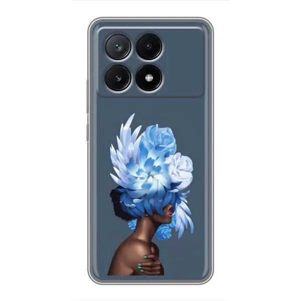 Чехол с принтом «Цветы на голове» для Xiaomi POCO X6 Pro (5G)