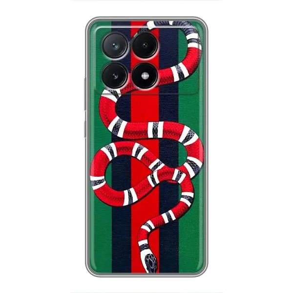 Чехол с принтом «Gucci змия» для Xiaomi POCO X6 Pro (5G)