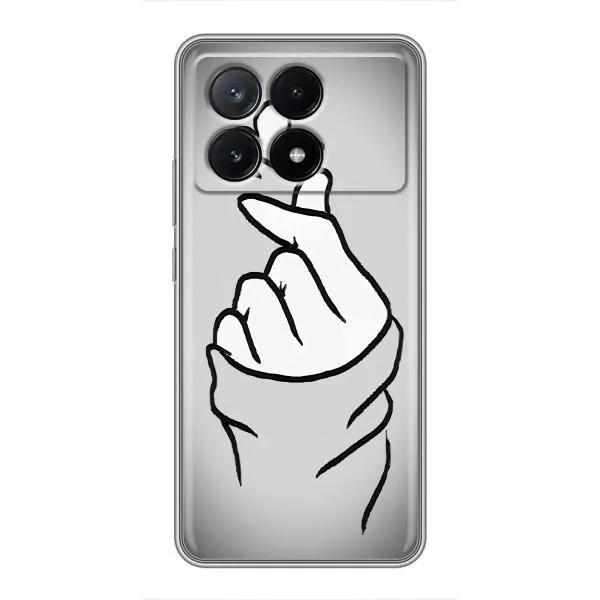 Чехол с принтом «Значок Love» для Xiaomi POCO X6 Pro (5G)