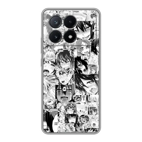 Чехол с принтом «Ahegao manga» для Xiaomi POCO X6 Pro (5G)