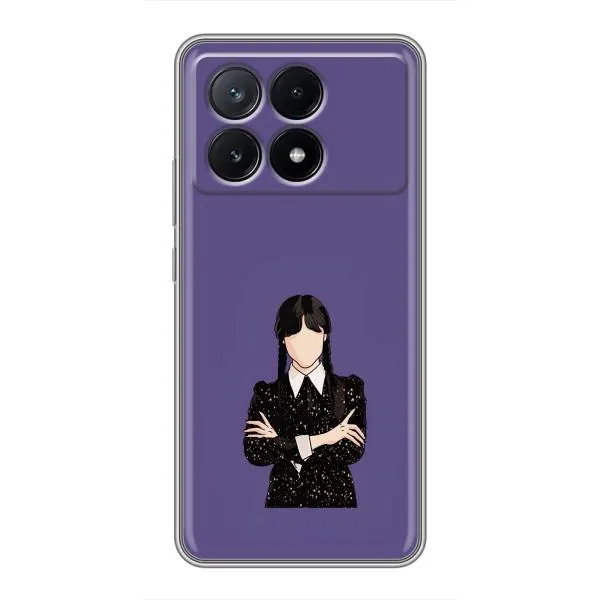 Чехол с принтом «Уэнздей в черном» для Xiaomi POCO X6 Pro (5G)