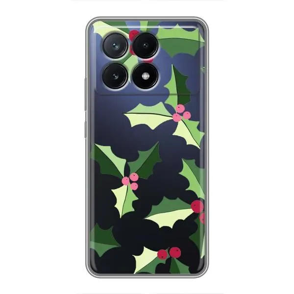 Чехол с принтом «Рождественский фон» для Xiaomi POCO X6 Pro (5G)
