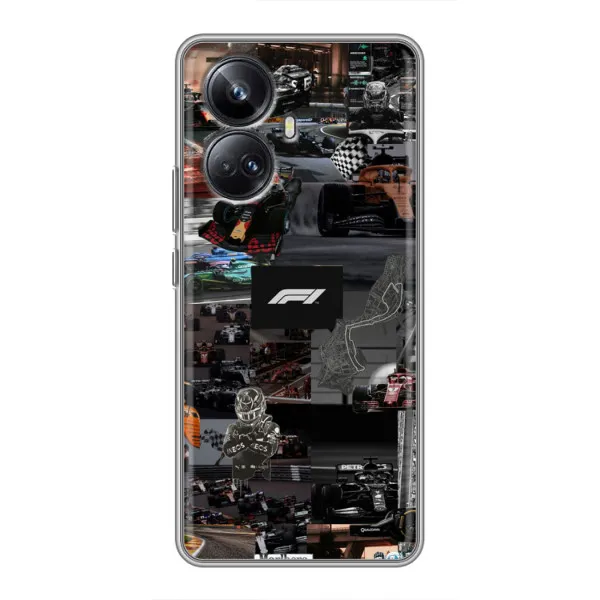 Чехол с принтом «Гоночный коллаж Ф1» для Realme 10 Pro Plus
