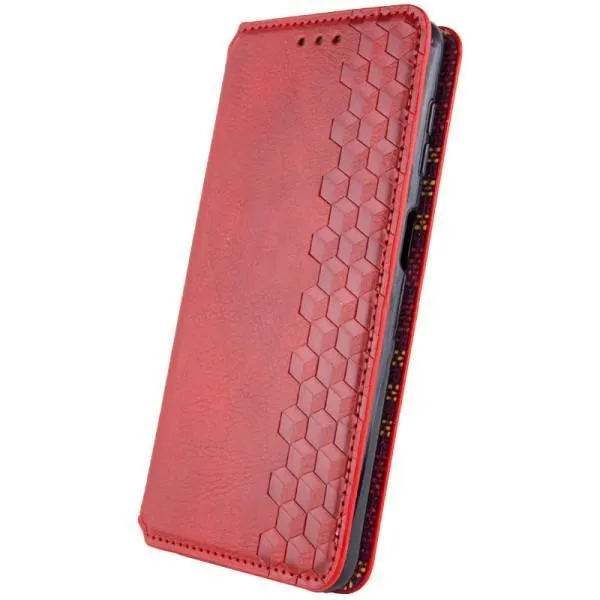 Кожаный чехол-книжка GETMAN Cubic (PU) для Realme 10 4G — Красный — фото 2 Кожаный чехол-книжка GETMAN Cubic (PU) для Realme 10 4G — Красный — фото 2