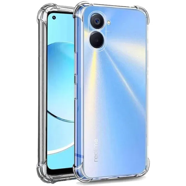 TPU чехол GETMAN Ease logo усиленные углы Full Camera для Realme 10 4G — Прозрачный — фото 1