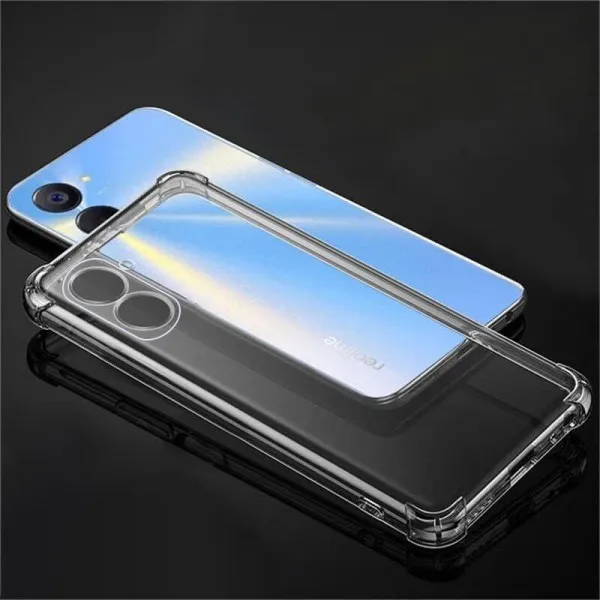 TPU чехол GETMAN Ease logo усиленные углы Full Camera для Realme 10 4G — Прозрачный — фото 2