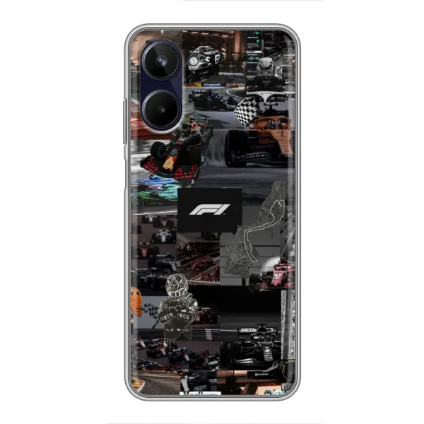 Чехол с принтом «Гоночный коллаж Ф1» для Realme 10