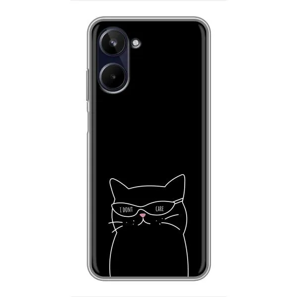 Чехол с принтом «Равнодушный кот» для Realme 10