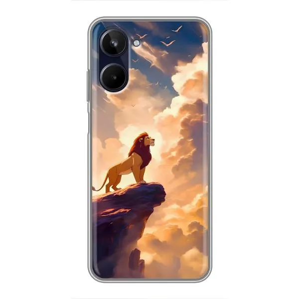 Чохол з принтом «Сімба на скелі» для Realme 10