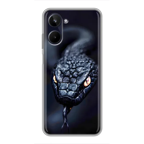 Чехол с принтом «Черная змея» для Realme 10