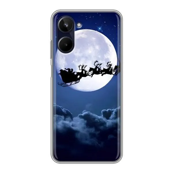 Чохол з принтом «Санта - місяць» для Realme 10 Чохол з принтом «Санта - місяць» для Realme 10