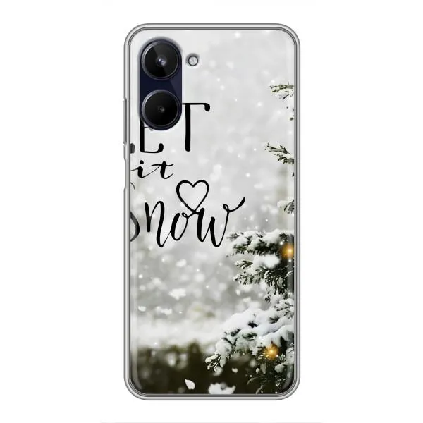 Чехол с принтом «Let it snow» для Realme 10