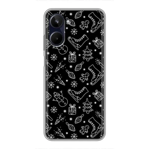 Чехол с принтом «Новогодний фон» для Realme 10