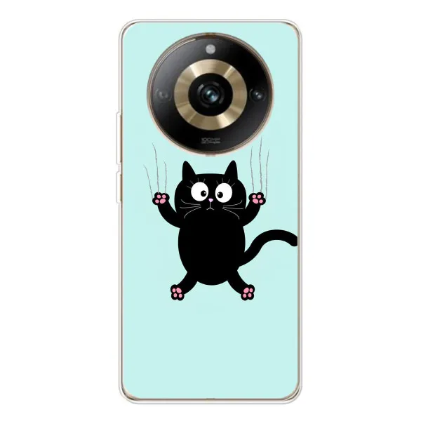 Чехол с принтом «Падающий кот» для Realme 11 Pro 5G
