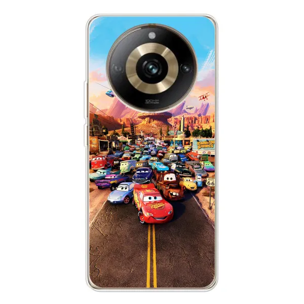 Чехол с принтом «Тачки на трассе» для Realme 11 Pro 5G