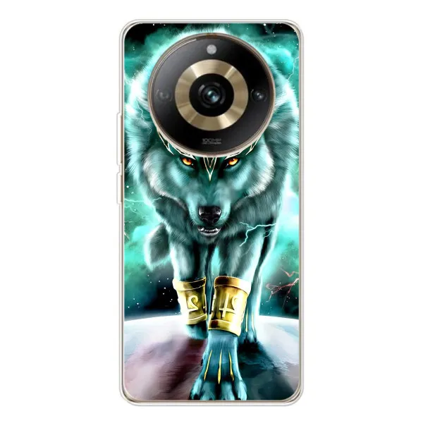 Чехол с принтом «Яркий волк» для Realme 11 Pro 5G