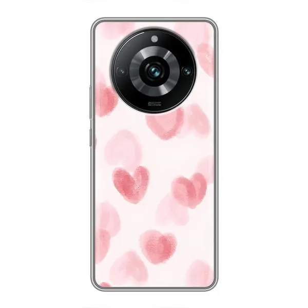 Чехол с принтом «Розовые сердечки» для Realme 11 Pro Plus