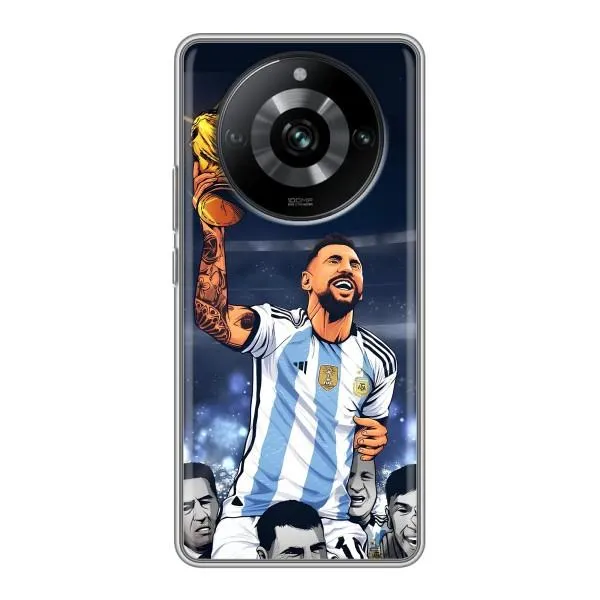 Чехол с принтом «Месси с кубком» для Realme 11 Pro