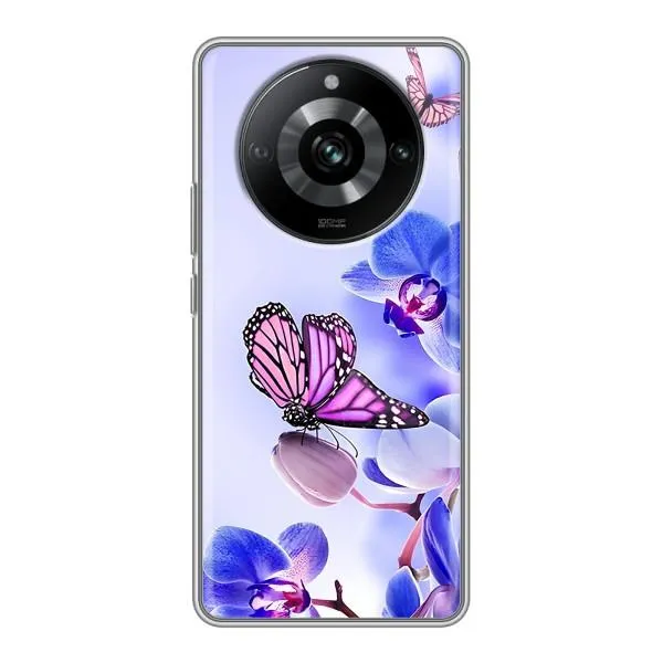 Чехол с принтом «Бабочка на цветочке» для Realme 11 Pro