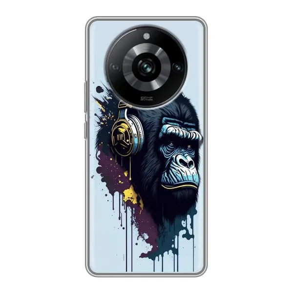 Чехол с принтом «Горилла в наушниках» для Realme 11 Pro