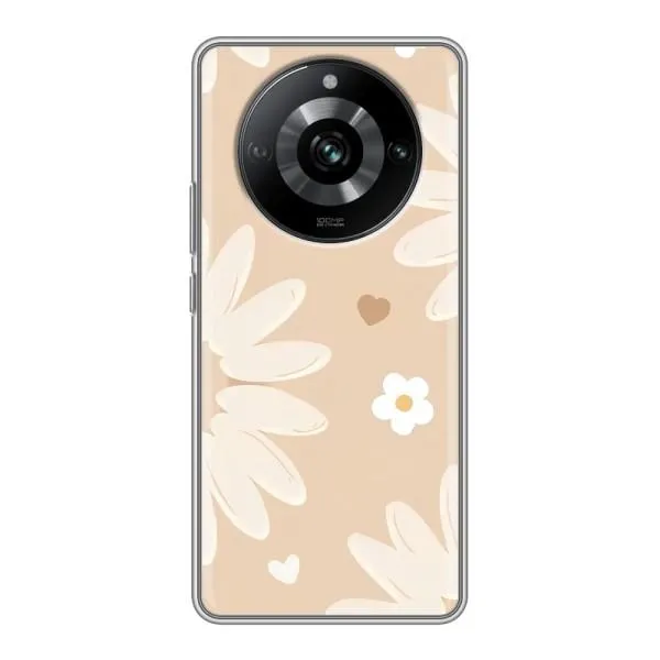 Чехол с принтом «Бежевые цветы» для Realme 11 Pro