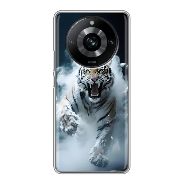 Чехол с принтом «Белый тигр в дыму» для Realme 11 Pro