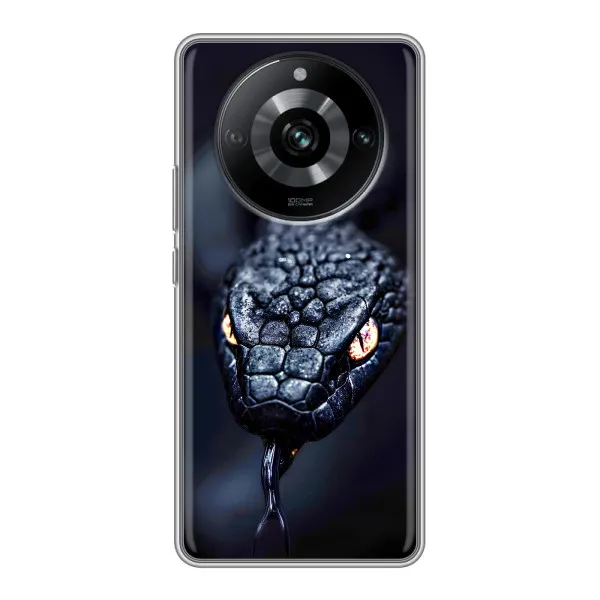Чехол с принтом «Черная змея» для Realme 11 Pro