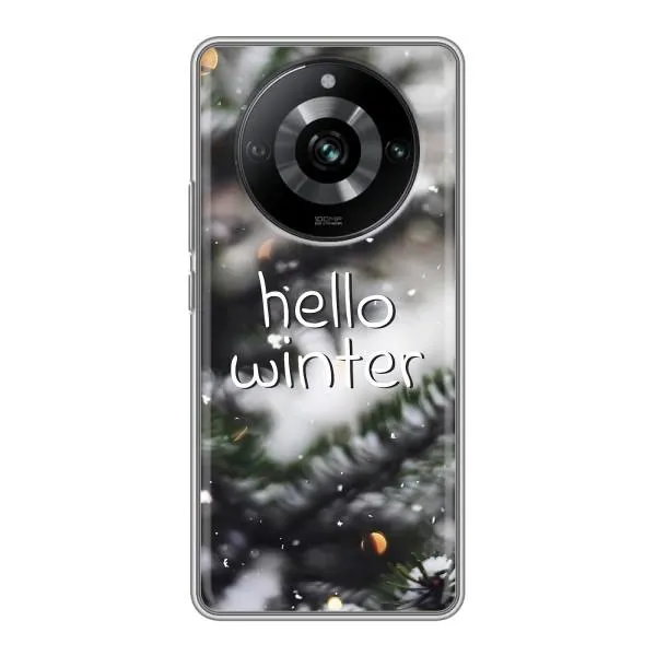 Чехол с принтом «Hello winter» для Realme 11 Pro