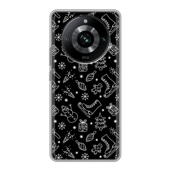 Чехол с принтом «Новогодний фон» для Realme 11 Pro