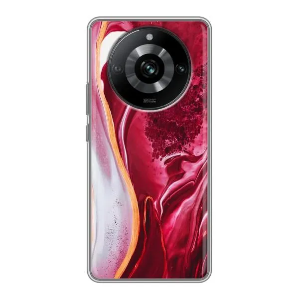 Чехол с принтом «Мрамор красный» для Realme 11