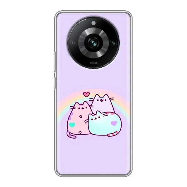 Чехол с принтом «Радужные котики» для Realme 11