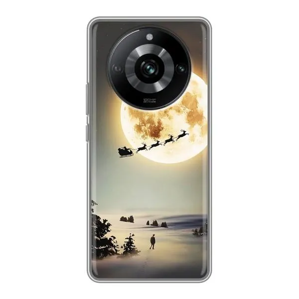 Чехол с принтом «Санта на луне» для Realme 11