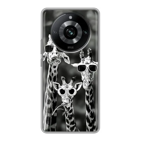 Чехол с принтом «Жирафы в очках» для Realme 11 Чехол с принтом «Жирафы в очках» для Realme 11
