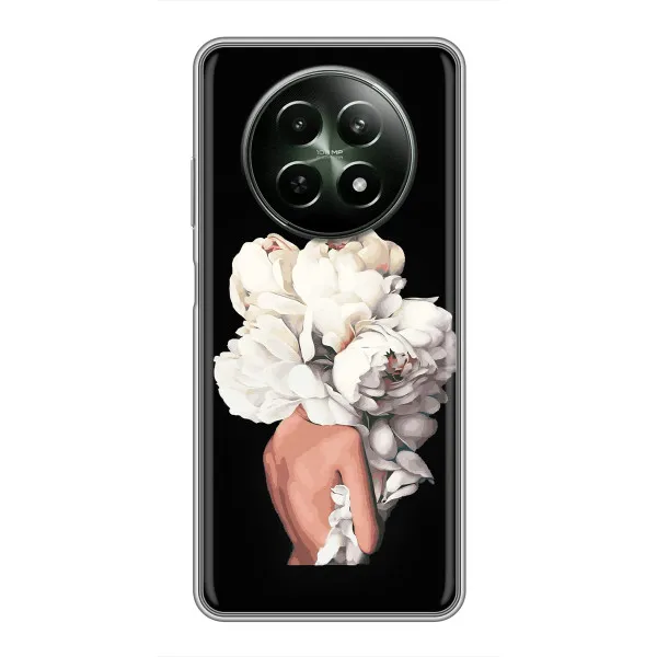 Чехол с принтом «Белые цветы» для Realme 12 5G Чехол с принтом «Белые цветы» для Realme 12 5G