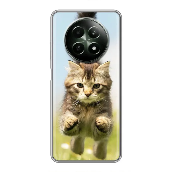 Чехол с принтом «Прыжок кота» для Realme 12 5G